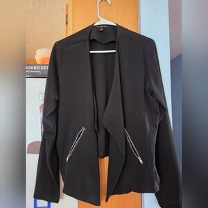 Signature Studio Black Women's Blazer with Zipper Details